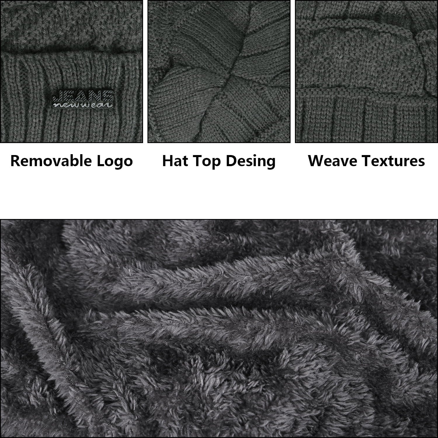 5 Pcs Winter Beanie Hat Scarf Touchscreen Gloves Set with Wool Socks for Men Women 