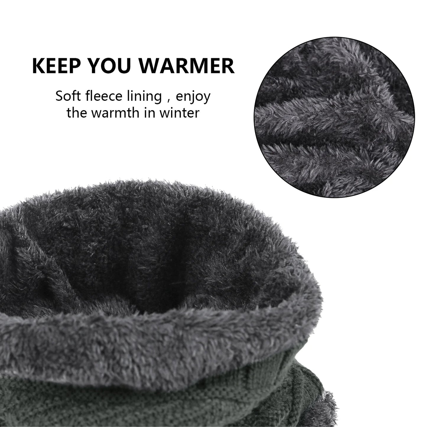 5 Pcs Winter Beanie Hat Scarf Touchscreen Gloves Set with Wool Socks for Men Women 